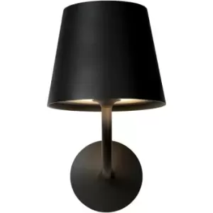 Image of Lucide JUSTIN - Wall Light Outdoor - LED Dim. - 1x7W 3000K - IP65 - Black