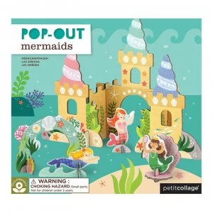 Image of Petit Collage Petit Mermaid Pop Out Game - Multi