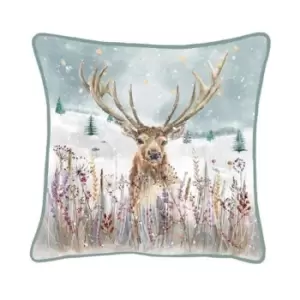 Image of Gallery Direct Gallery Snow Deer Cush24 - Blue