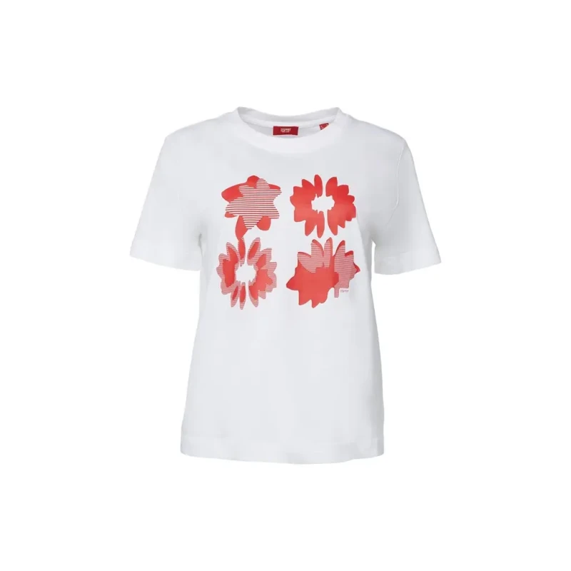 Image of Esprit T-Shirt round neck woman Esprit Blanc Female S