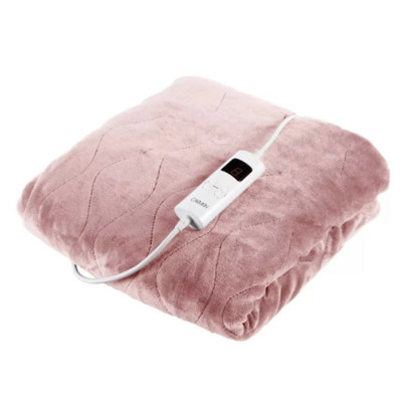 Image of CARMEN C81148PNK Heating Blanket - Dusty Pink, 160 x 130cm 5056462385181