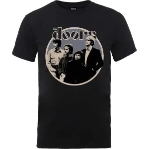 Image of The Doors - Retro Circle Unisex Medium T-Shirt - Black