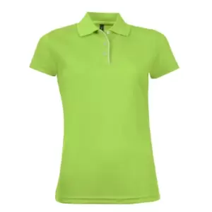Image of SOLS Womens/Ladies Performer Short Sleeve Pique Polo Shirt (XL) (Apple Green)