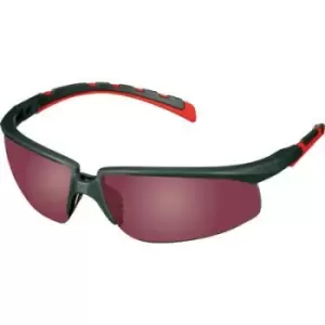 Image of 3M S2024AS-RED Safety glasses Mirrored, Anti-scratch coating Red, Grey DIN EN 166