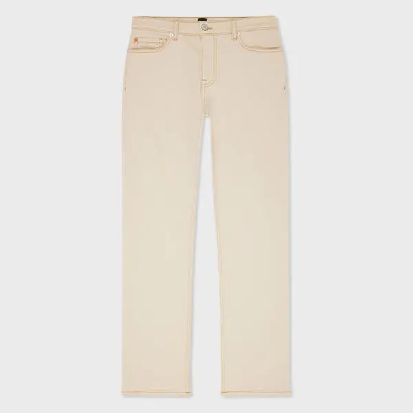 Image of Paul Smith Womens Ecru Straight-Leg Jeans White