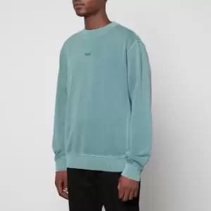 Image of BOSS Orange Wefade Logo-Printed Cotton-Blend Sweatshirt - M