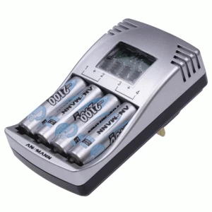 Image of Ansmann Photocam IV Battery Charger + 4 x 2100mAh AA Rechargeable Batteries
