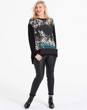 Image of Oasis Freida Woven Front Jumper