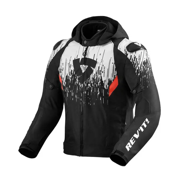 Image of REV'IT! Quantum 2 H2O Jacket Black White Size XL