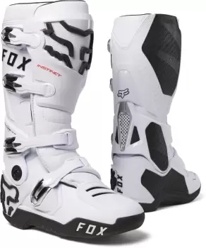 Image of FOX Instinct Motocross Boots, white, Size 45, white, Size 45
