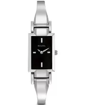 Image of Bulova Dress Black Dial Stainless Steel Womens Watch 96L138 96L138