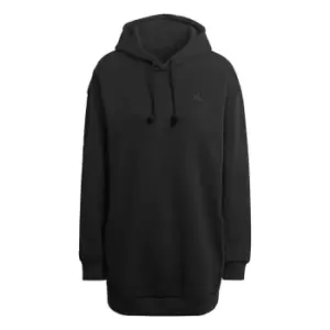 Image of adidas ALL SZN Fleece Long Hoodie Womens - Black