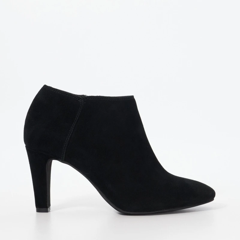 Image of Dune London Womens Omarah Ankle Heeled Boots Black Suede female 3 (36)