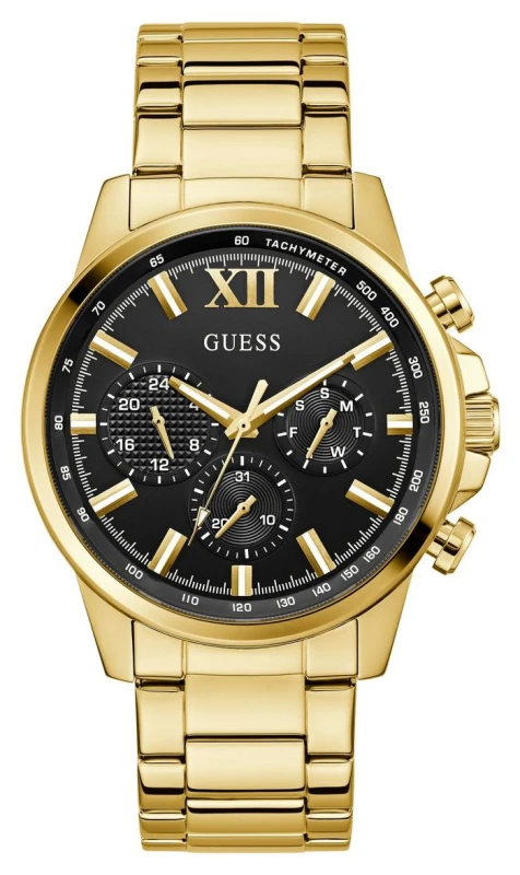 Image of Guess GW0900G3 WALKER Multifunction (44mm) Black Sunray Dial Watch