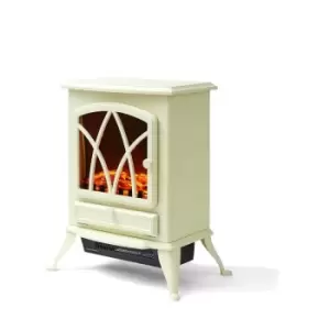 Image of Warmlite WL46018C Stirling Portable Electric Fire Stove Heater with Realistic LED Flame Effect, Adjustable Thermostat, Overheat Protection, 2000W,