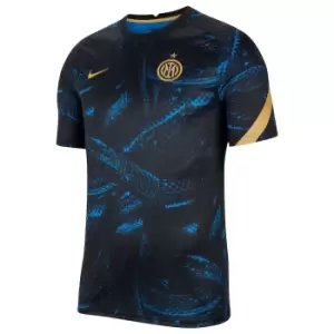 Image of 2021-2022 Inter Milan Pre-Match Training Shirt (Blue) - Kids