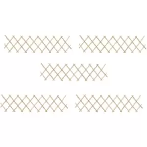 Image of Vidaxl - Trellis Fences 5 pcs Firwood 180x30cm Brown