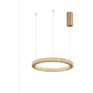 Image of Merano - Cincinnati Integrated LED Pendant Ceiling Light Antique Gold Brass Aluminium LED 40W 2139Lm 3000K