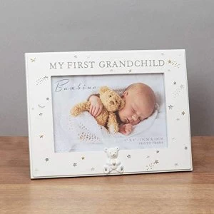 Image of 6" x 4" - Bambino Resin First Grandchild Photo Frame