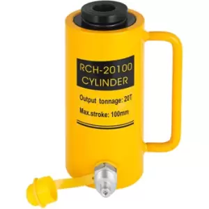Image of Vevor - 20t 100mm Hollow Plunger Hydraulic Cylinder Jack Metal Heavy Duty Pressure Pump