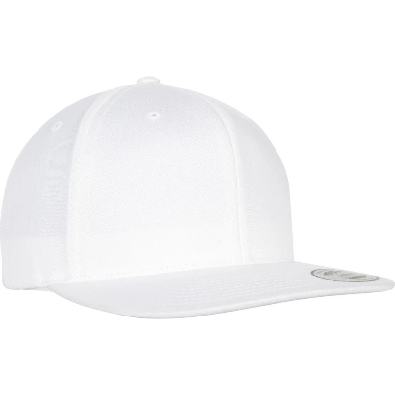 Image of Flexfit by Yupoong Mens Cotton Snapback Cap in White White Male One Size