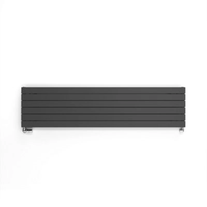 Image of Terma Forte Metallic Grey Hydronic Horizontal Or Vertical Designer 2667Btu Radiator, (W)440mm X (H)1800mm