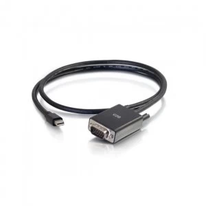 Image of C2G Mini DisplayPort Male to VGA Male Adapter Cable 10ft (3M) Black