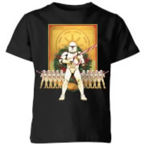 Image of Star Wars Candy Cane Stormtroopers Kids Christmas T-Shirt - Black - 7-8 Years
