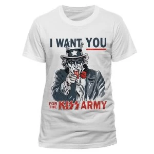 Image of Kiss - Uncle Sam Mens XX-Large T-Shirt - White