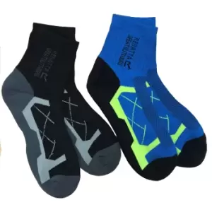 Image of Regatta Mens 2 Pack Outdoor Active Wicking Walking Socks UK Size 6-8