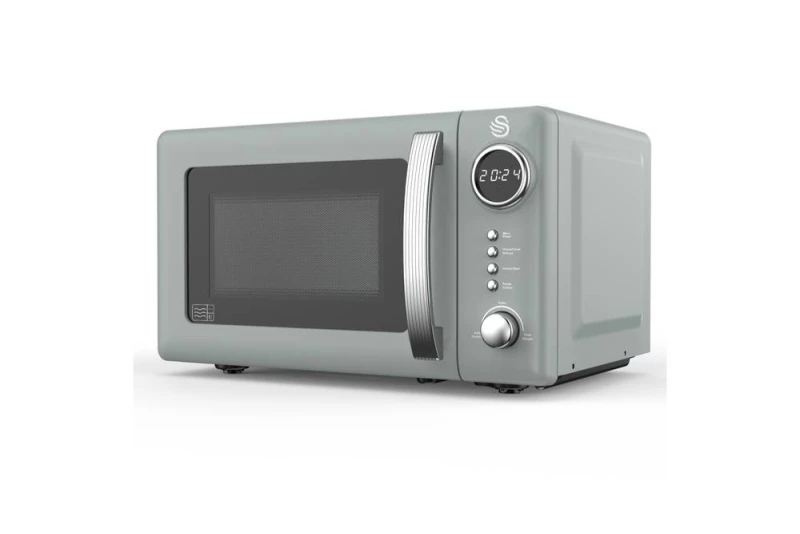 Image of Swan RetroRevive Digital Microwave in Grey Grey Unisex