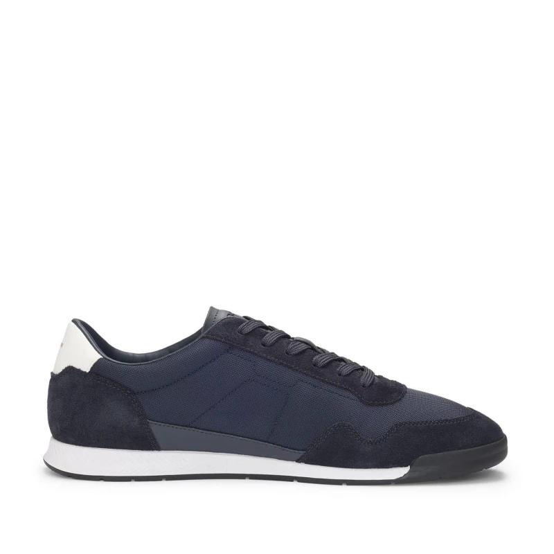 Image of Boss BOSS Titanium Suede Trainer - Dark Blue Dark Blue Male 9 OQ62203