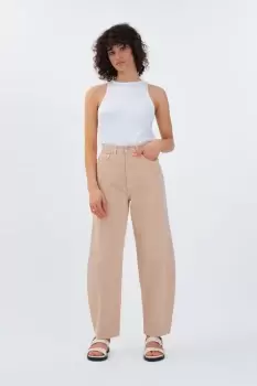 Image of Febe Barrel Jean, Sand / 24
