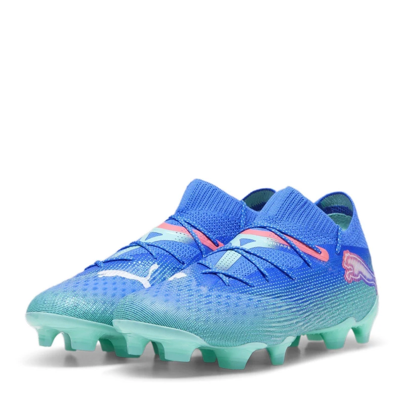 Image of Puma Future 7 Ultimate Womens Firm Ground Football Boots - Blue Blue 3
