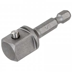 Image of DEWALT 1/4 Hex to 1/2 Square Drive Socket Adaptor 1/2"