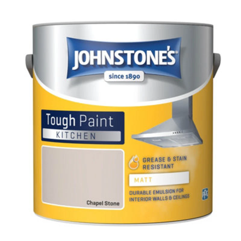 Image of Johnstone's Kitchen Matt Tough Paint Chapel Stone - 2.5L