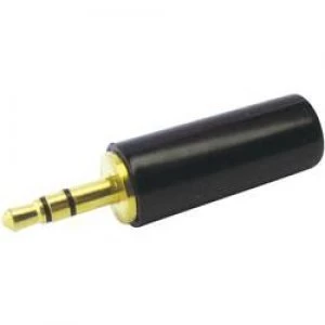 Image of 3.5mm audio jack Plug straight Number of pins 3 Stereo Black Cliff JPS 35G