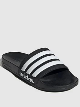 Image of adidas Adilette Shower - Black/White, Size 11, Men