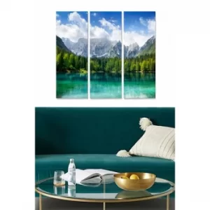 Image of MDF2008715 Multicolor Decorative MDF Painting (3 Pieces)