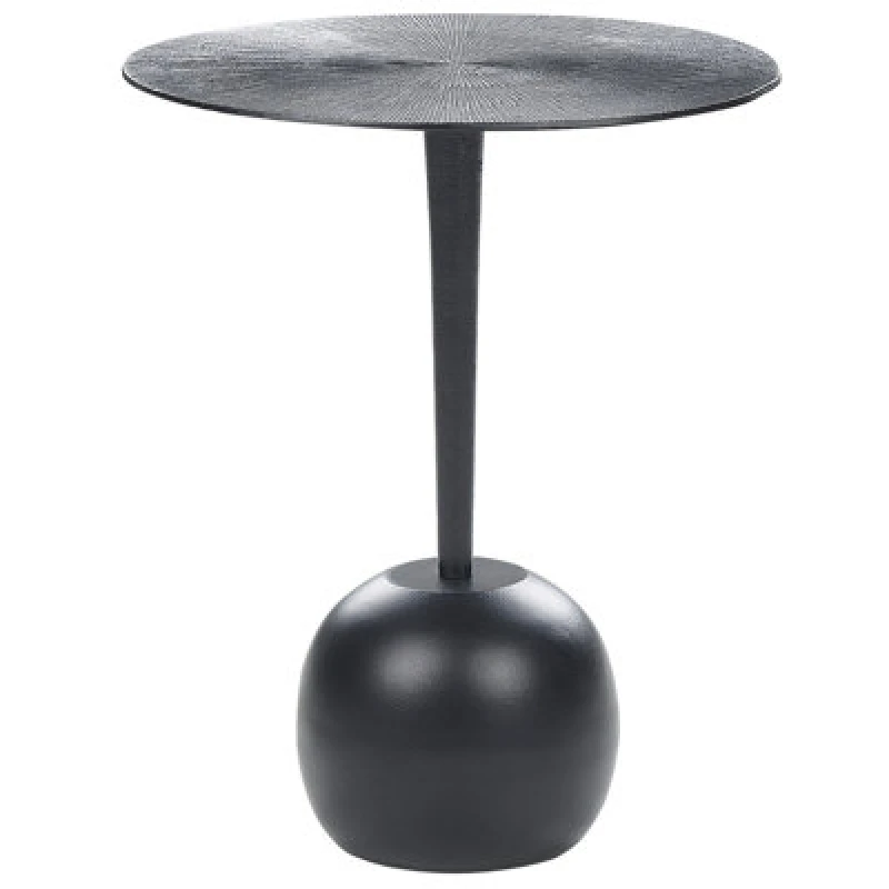 Image of Beliani Rustic Side Table Eucla Metal Black