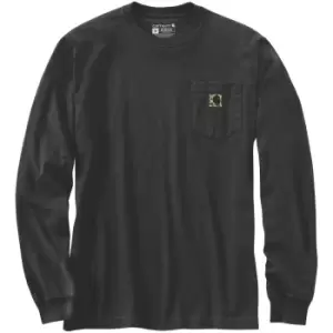 Image of Carhartt Mens Pocket Camo C Graphic Long Sleeve T Shirt XL - Chest 46-48' (117-122cm)