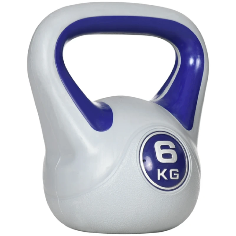 Image of SPORTNOW 6kg Kettle Bell with Handle for Home Gym, Purple and Grey, Purple A91-255V02VT