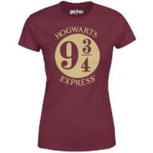 Image of Harry Potter Platform Burgundy Womens T-Shirt - M - Burgundy
