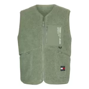 Image of Tommy Jeans Reversible Sherpa Vest - Green