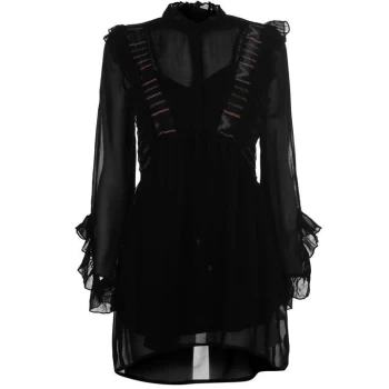 Image of Biba Aztec Ladder Blouse - Black