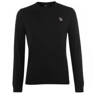 Image of Paul Smith Zebra Crew Knit Jumper - Black