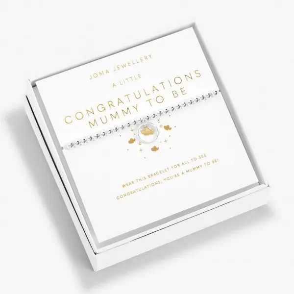 Image of Congratulations Mummy To Be Silver Gold Plated 17.5cm Bracelet 6846