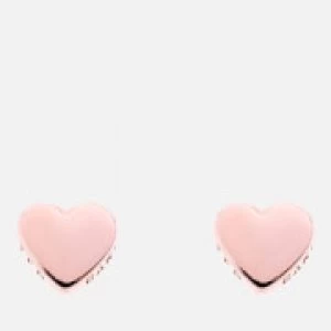 Image of Ted Baker Womens Harly Tiny Heart Stud Earrings - Rose Gold