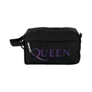 Image of Rock Sax Queen Logo Toiletry Bag (One Size) (Black)