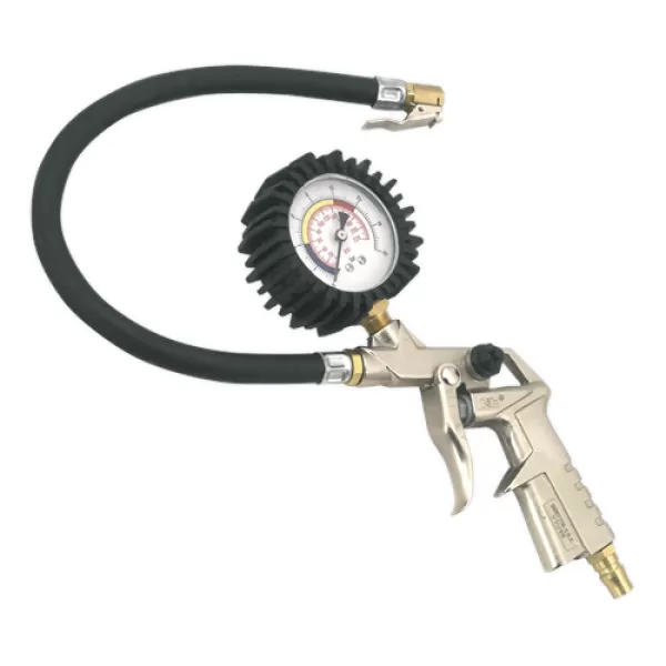 Image of Genuine SEALEY SA924 Tyre Inflator with Clip-On Connector